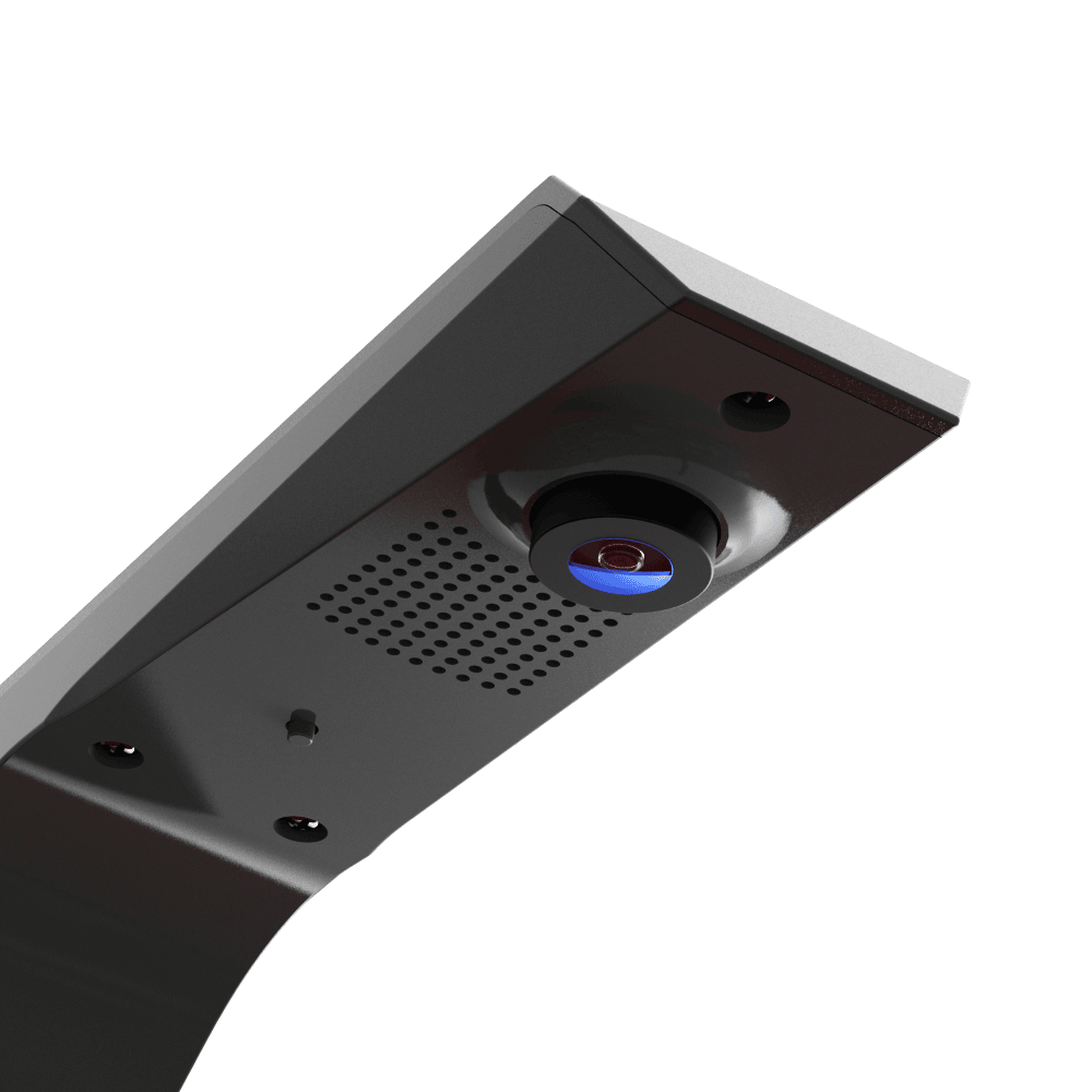 Sistema de puntuación automática de dardos de acero GranDarts Gran Eye GEN2 Das Bild zeigt das GranDarts GranEye Steeldart Auto-Scoring-System. Zu sehen ist eine Nahaufnahme des Geräts mit einer Kamera und Belüftungsschlitzen.