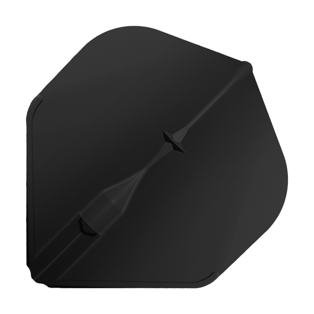 Vuelos estándar L-Style Champagne L1EZ Das Bild zeigt das Produkt "L-Style Champagne L1EZ Standard Flights" in schwarzer Farbe. Es handelt sich um ein standardisiertes Dart-Flight-Zubehör mit einem schlichten, eleganten Design.