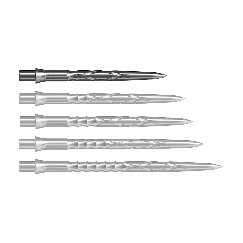 Puntas de dardos de acero Caliburn System - HAN G2 - Plata Abgebildet ist eine silberne Steeldartspitze vom Typ Caliburn Evo System HAN G2 in 28 mm Länge. Sie eignet sich für den Einsatz bei Steeldarts.