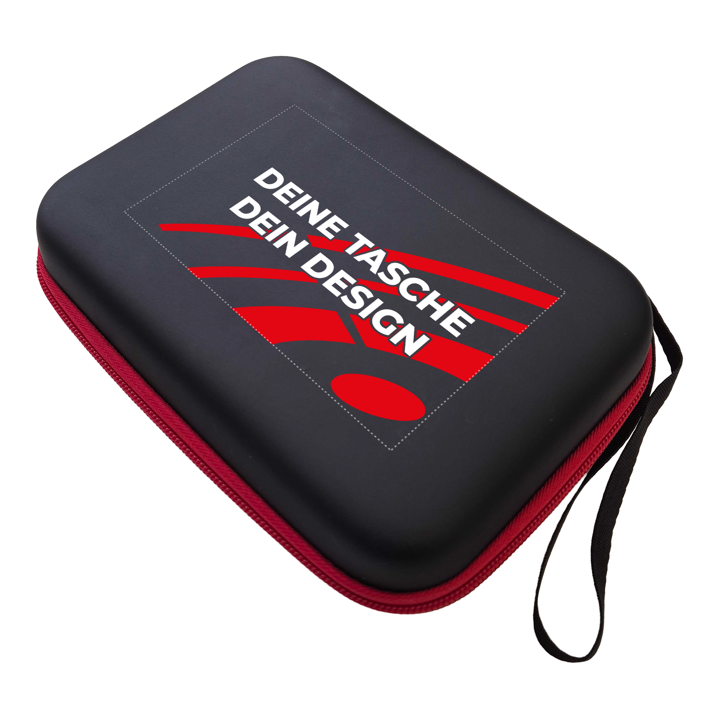 Estuche para dardos System-4 con tu diseño Abgebildet ist ein schwarzes Dartcase des Modells System 4. Das Etui eignet sich zur Aufbewahrung von Dartpfeilen und Zubehör.