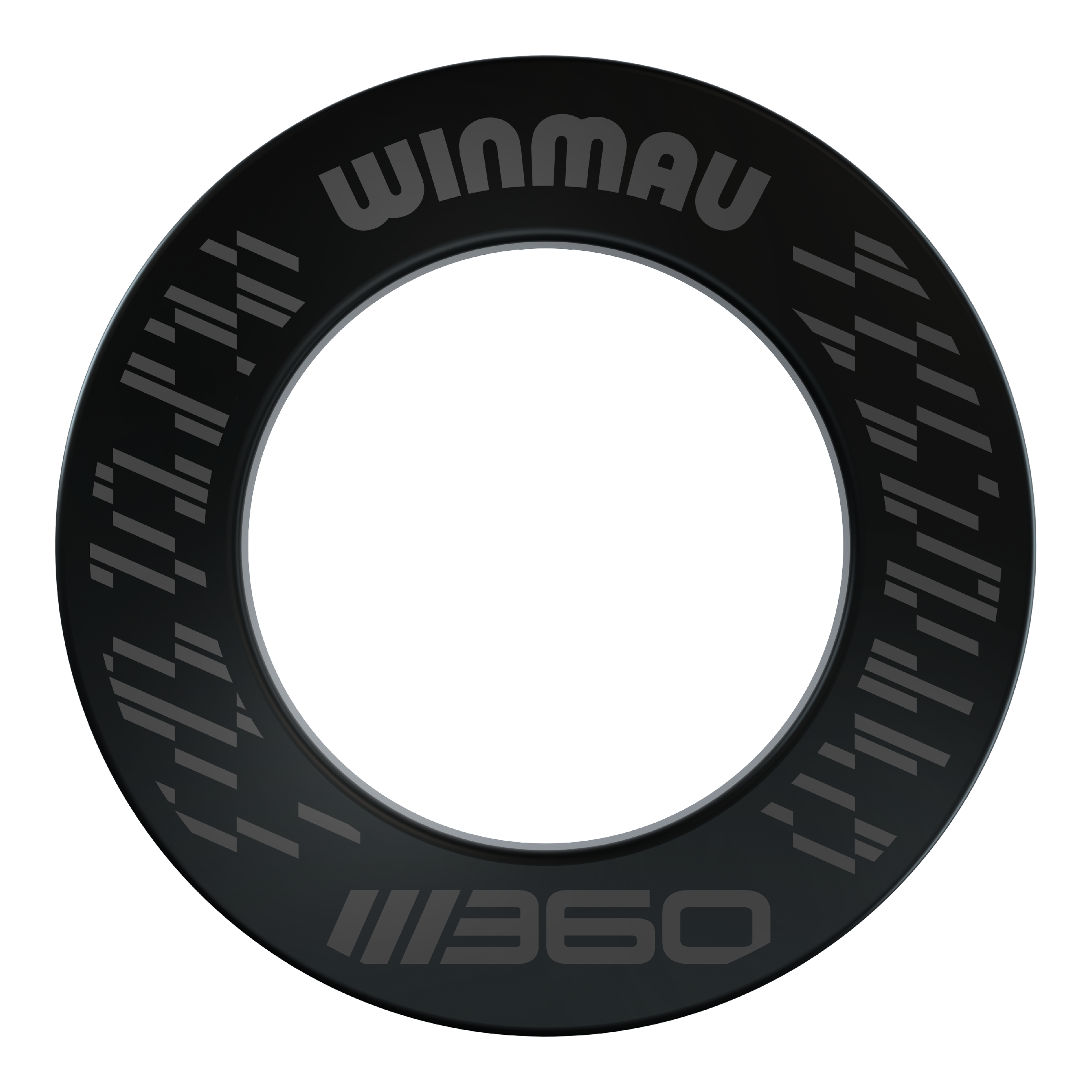 Marco para diana Winmau Blade 360 - Negro Das Bild zeigt das Winmau Blade 360 Dartboard Surround in Schwarz. Diese Dartboard-Umrandung schützt die Wand und bietet ein professionelles Aussehen.