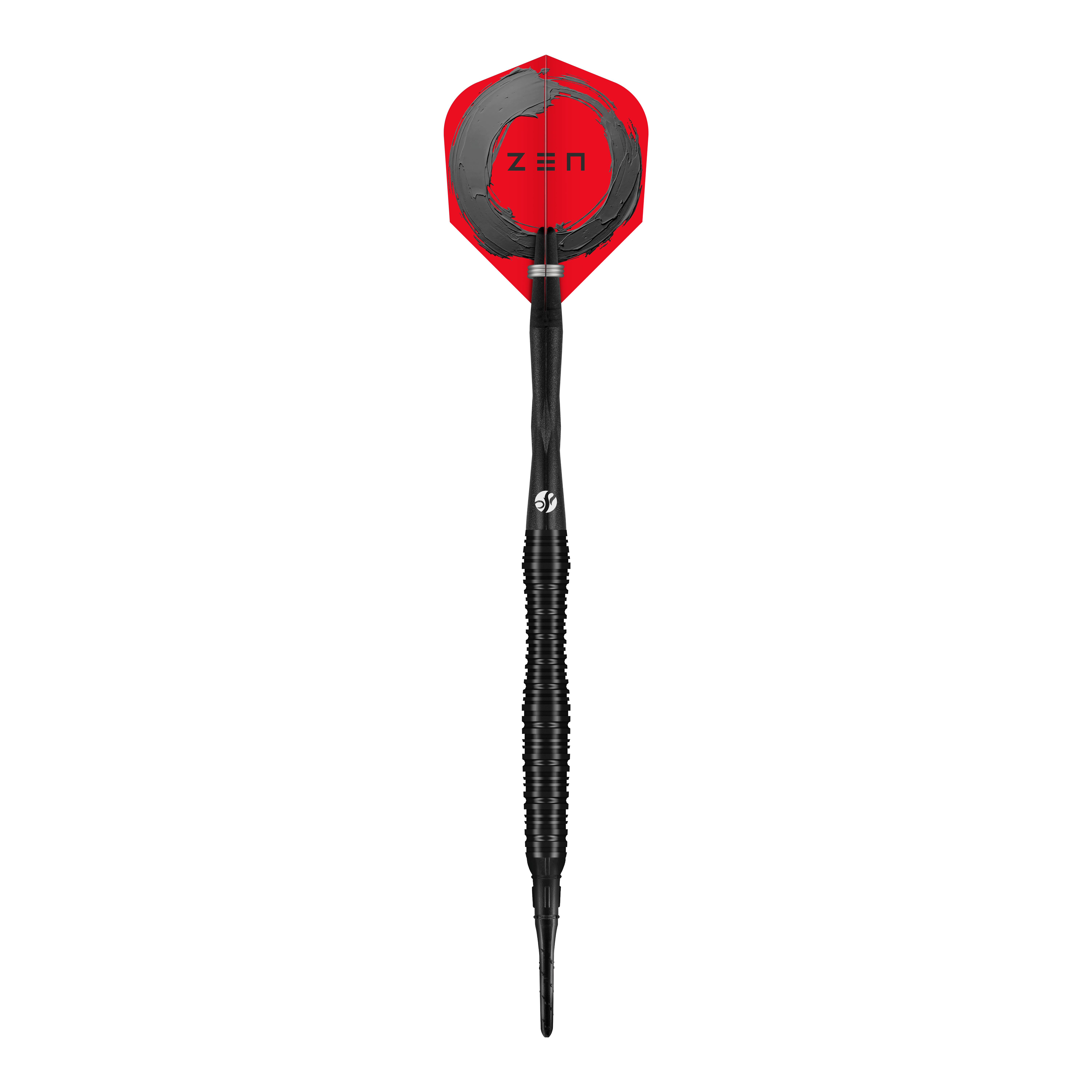 Dardos blandos Shot ZEN con forma de vieira - 20 g Hier sind die Shot ZEN Scallop Softdarts mit 20g Gewicht abgebildet. Das Bild zeigt die schlanke Form und das strukturierte Barrel.