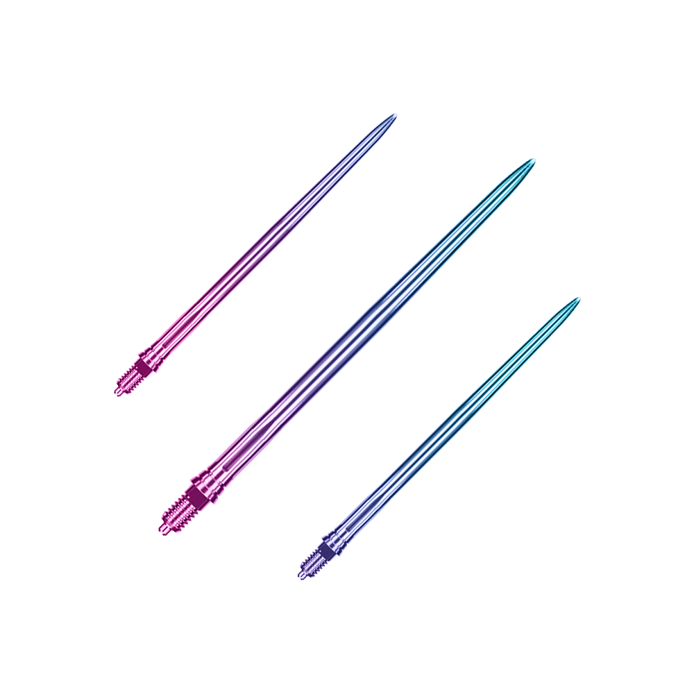 Puntas de dardo Caliburn EZ-EVO - Suaves - Arcoíris Hier sind EVO249 Caliburn EZ-EVO Dartspitzen Smooth Rainbow 45mm als Set abgebildet. Die Dartspitzen haben ein farbenfrohes, glattes Aussehen.