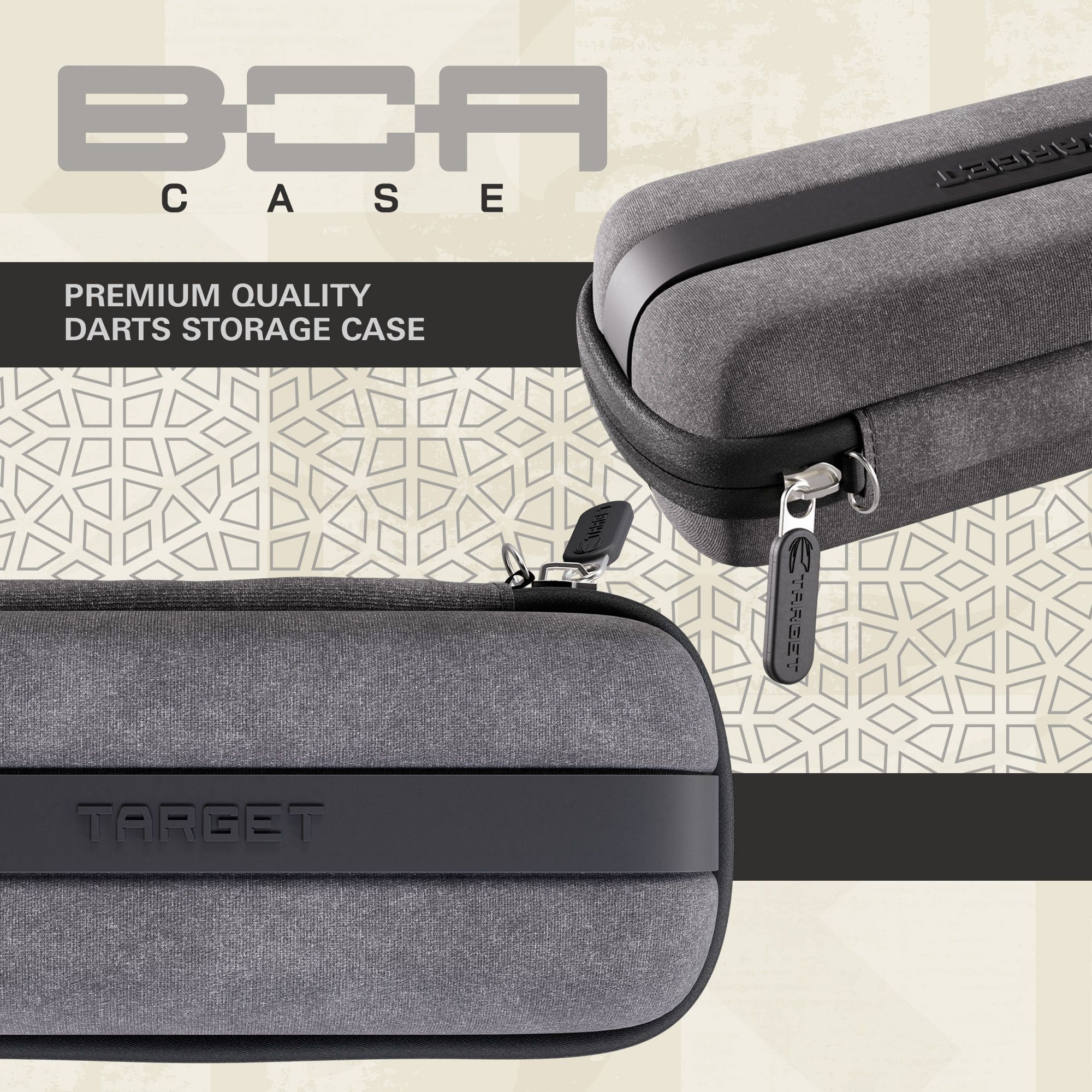 Estuche para dardos Target BOA Abgebildet ist ein Dartcase in Grau und Hellgrau. Das Produkt ist vermutlich das Target BOA Dartcase.