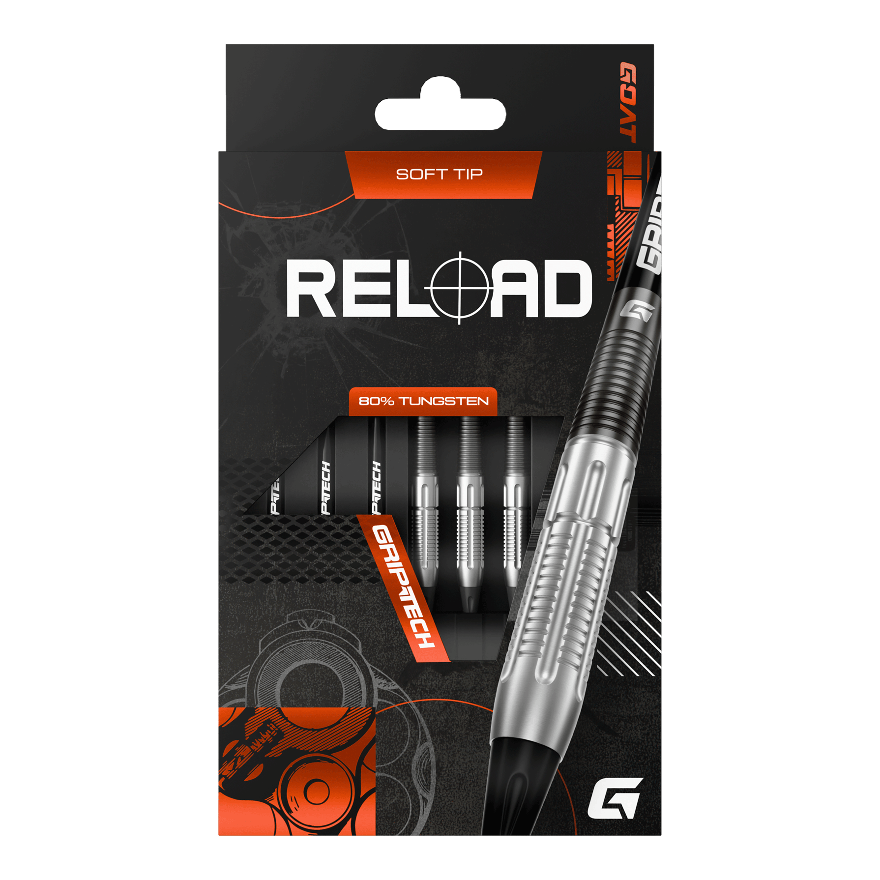 Dardos blandos GOAT Reload - 20 g Abgebildet sind die GOAT Reload Softdarts mit einem Gewicht von 20g. Diese Softdarts verbinden Präzision und modernes Design.