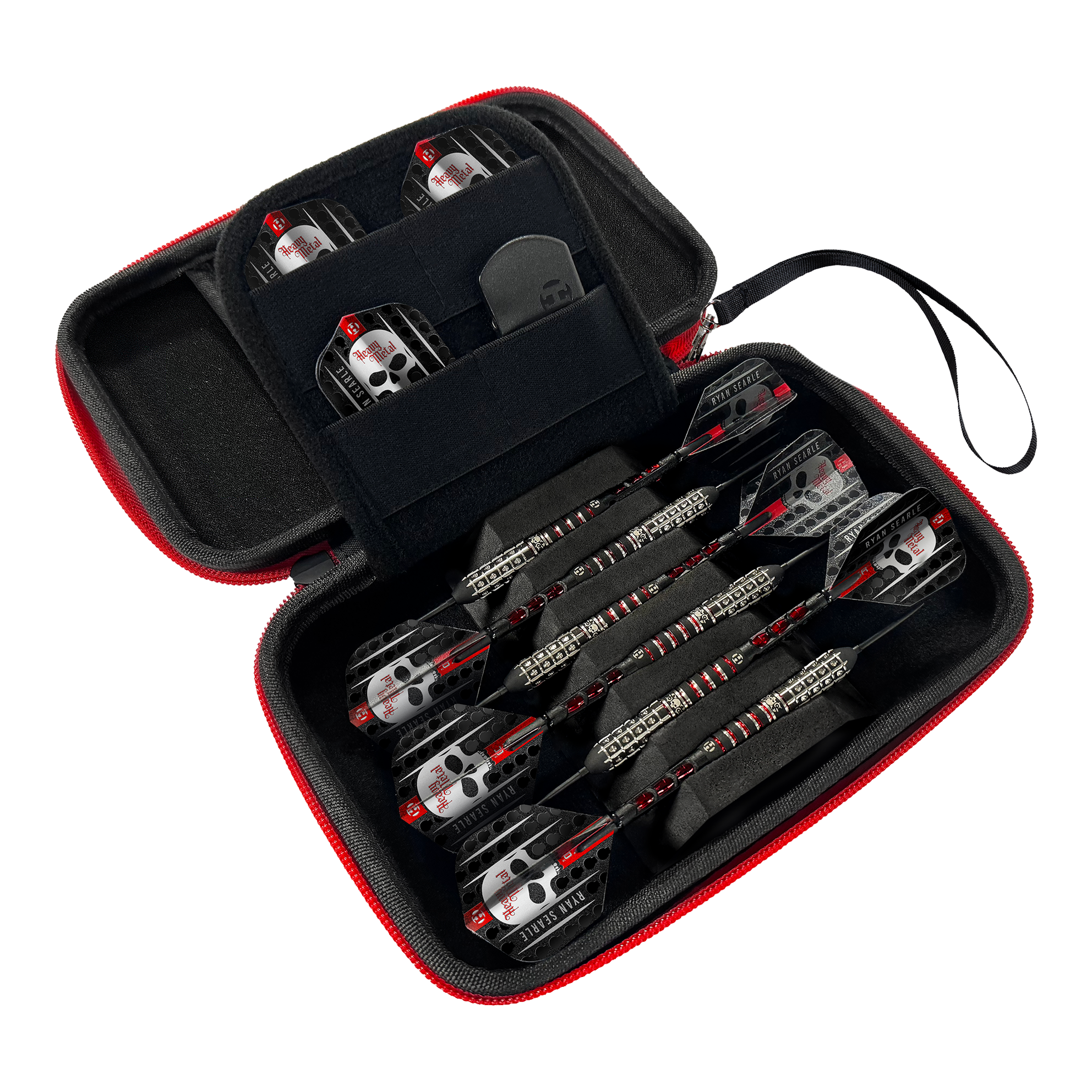 Estuche para dardos Harrow's Ryan Searle Player Pro6 Harrows Ryan Searle Player Pro6 Dartcase ist ein stabiles Etui für Darts. Es wurde speziell für den sicheren Transport entwickelt.