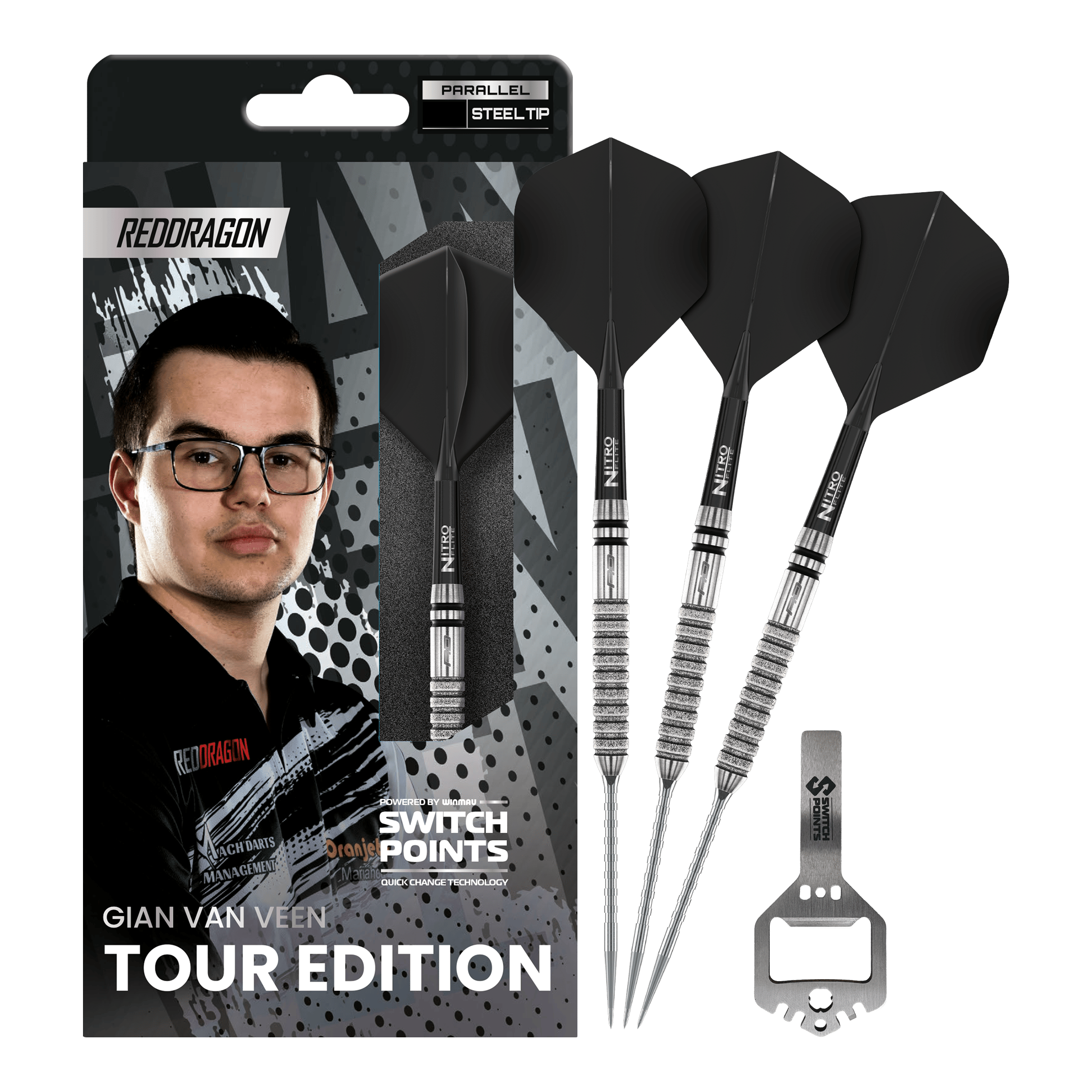 Dardos de acero Red Dragon Gian Van Veen Tour Edition Switch Point - 21 g Abgebildet sind die Red Dragon Gian Van Veen Tour Edition Switch Point Steeldarts - 21g in voller Länge. Die Steeldarts zeichnen sich durch ihre hochwertige Verarbeitung aus.