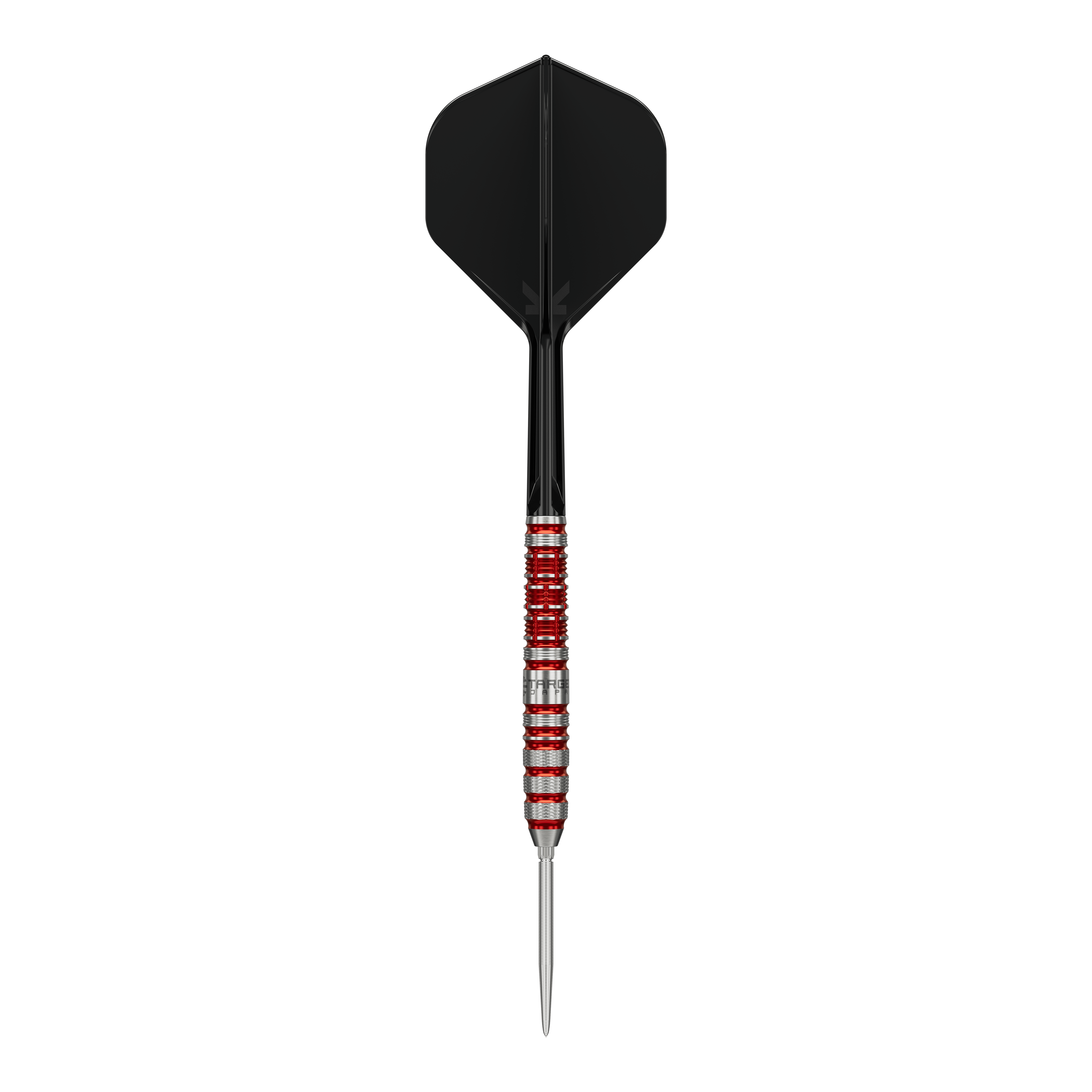 Dardos de acero Target Japan Black Marque Spinel Swiss Point - 23 g Das Bild zeigt die Target Japan Black Marque Spinel Swiss Point Steeldarts mit einem Gewicht von 23g. Das Produkt ist ein hochwertiger Dartpfeil für anspruchsvolle Spieler.
