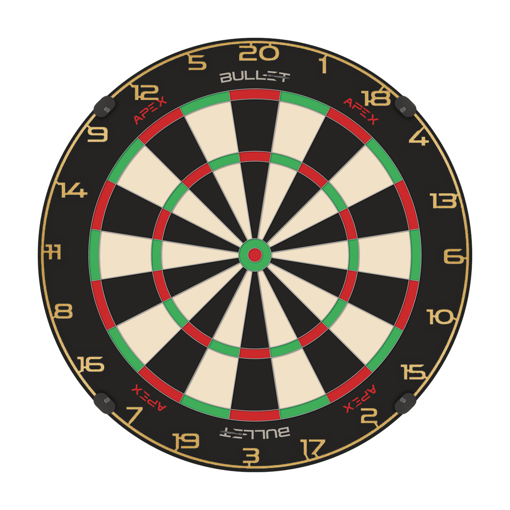 Anillo de número de diana de bala Abgebildet ist ein goldener Zahlenring für ein Dartboard. Es wird das Produkt 'BT1000160 Bullet Dartboard Zahlenring Gold 2' dargestellt.