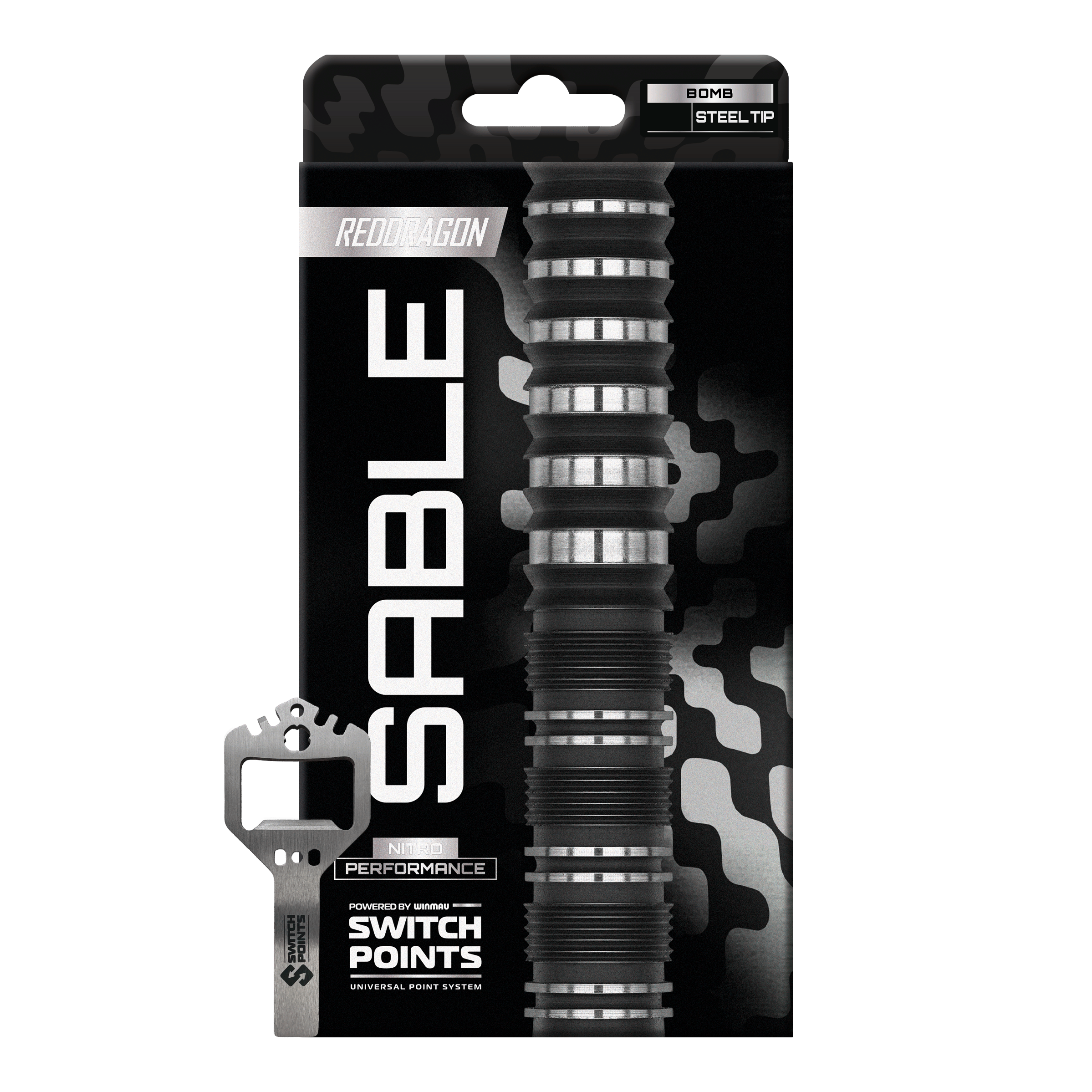 Dardos de acero Red Dragon Sable Bomb Switch Point Zu sehen ist das Produkt Red Dragon Sable Bomb Switch Point Steeldarts. Diese Steeldarts eignen sich besonders für ambitionierte Dartspieler.