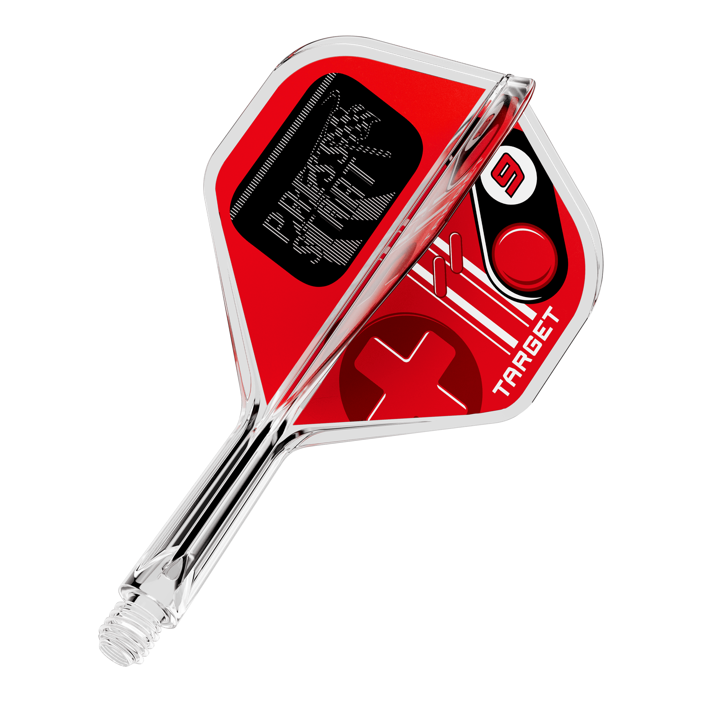 Target K-Flex Press Start No2 Vuelos estándar Zu sehen ist ein einzelner Dart Flight mit der Bezeichnung 410585 Target K-Flex PressStart No2 Standard 19mm. Es handelt sich um Zubehör für das Dartspiel.