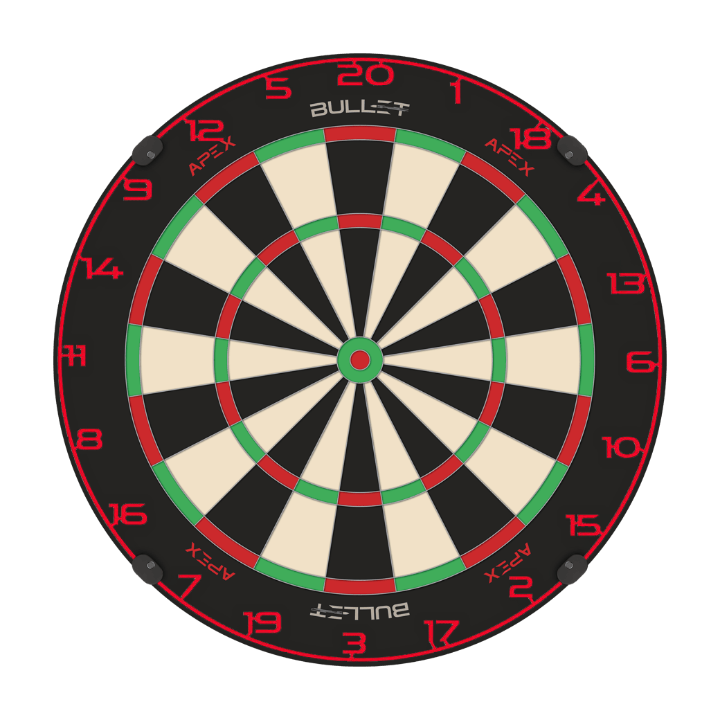 Anillo de número de diana de bala Dies ist ein Bild eines Dartboard-Zahlenrings in Rot. Der Dateiname ist BT1000120_Bullet_Dartboard_Zahlenring_Rot_2.