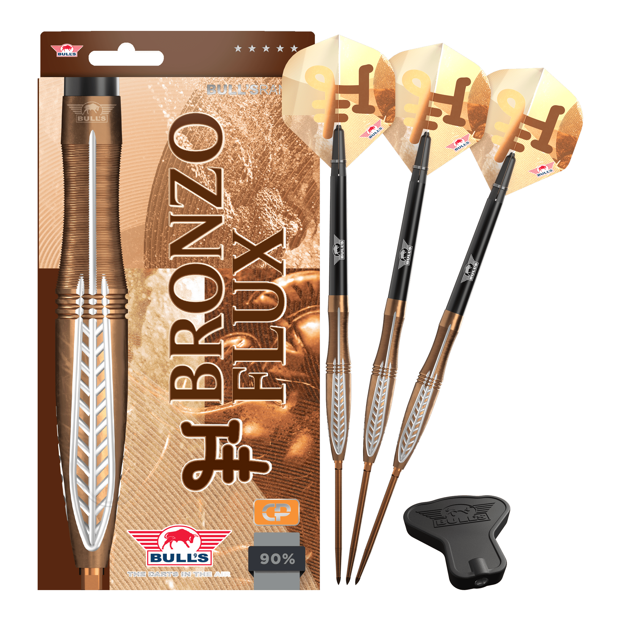 Dardos de acero convertibles Bulls NL Bronzo Flux