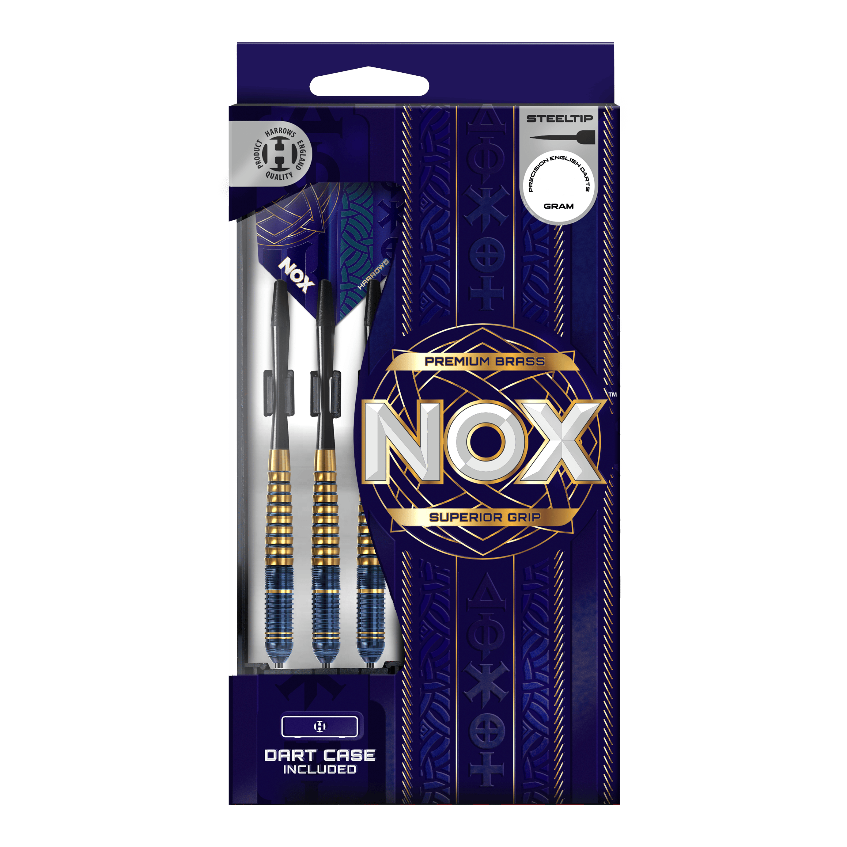 Dardos de acero y latón Harrows Nox Premium Zu sehen sind die Harrows Nox Premium Brass Steeldarts. Die Dartpfeile zeichnen sich durch ihre hohe Qualität und Robustheit aus.