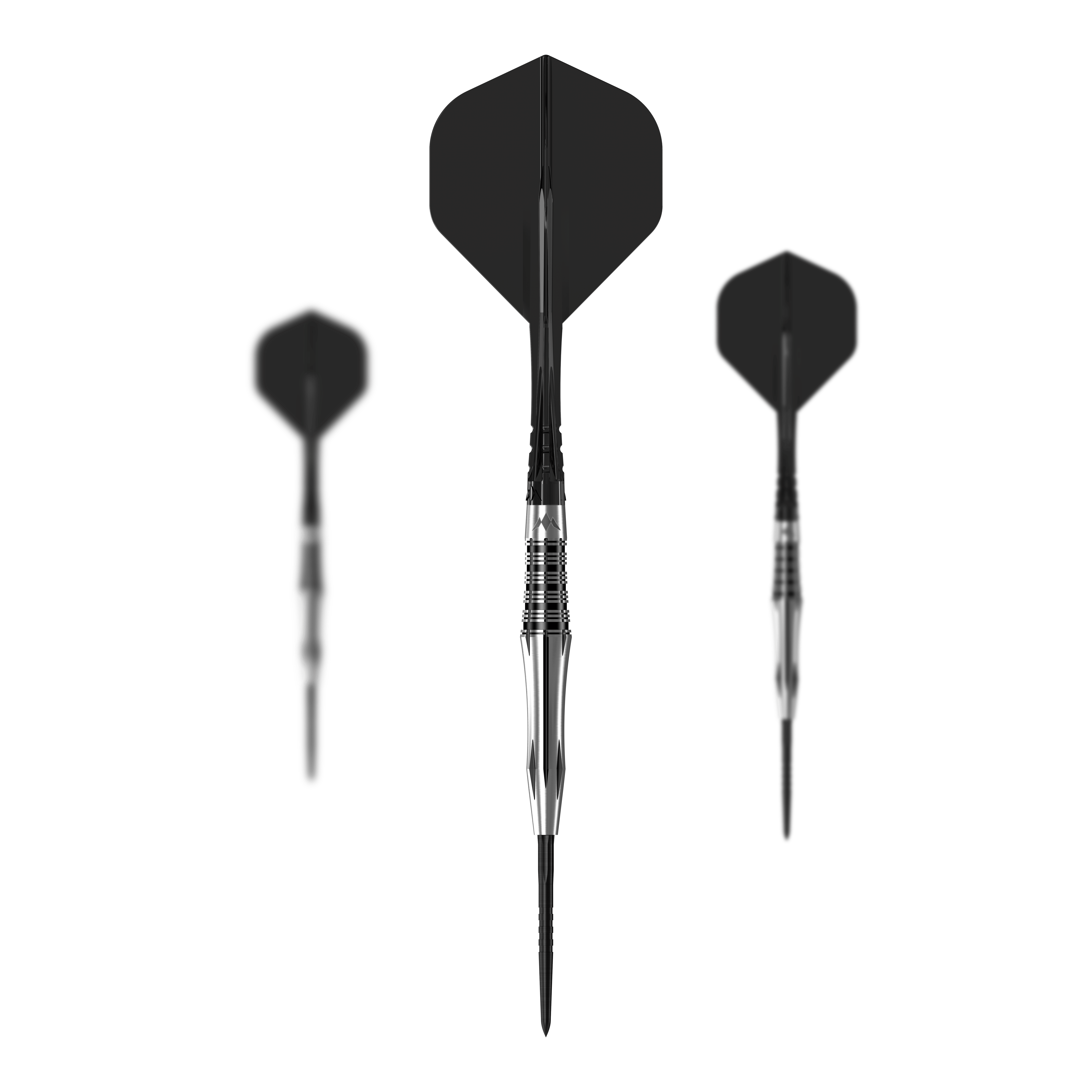 Dardos de acero Mission Katana Auf dem Bild ist ein Set der Mission Katana Steeldarts abgebildet. Das Produkt besteht aus mehreren Steeldarts im Set.
