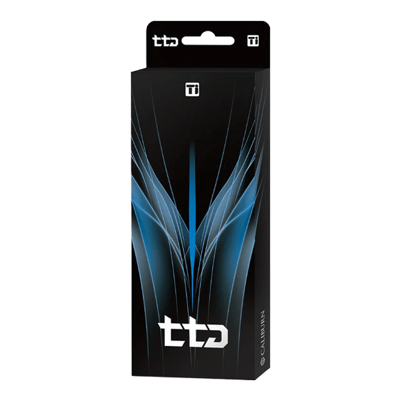 Caliburn TTD Complete Titanium T1 Rainbow Steeldarts - 5 g Dies ist ein Caliburn TTD Complete Titanium T1 Rainbow Steeldarts - 5g. Der Dartpfeil hat ein auffälliges Regenbogen-Design.