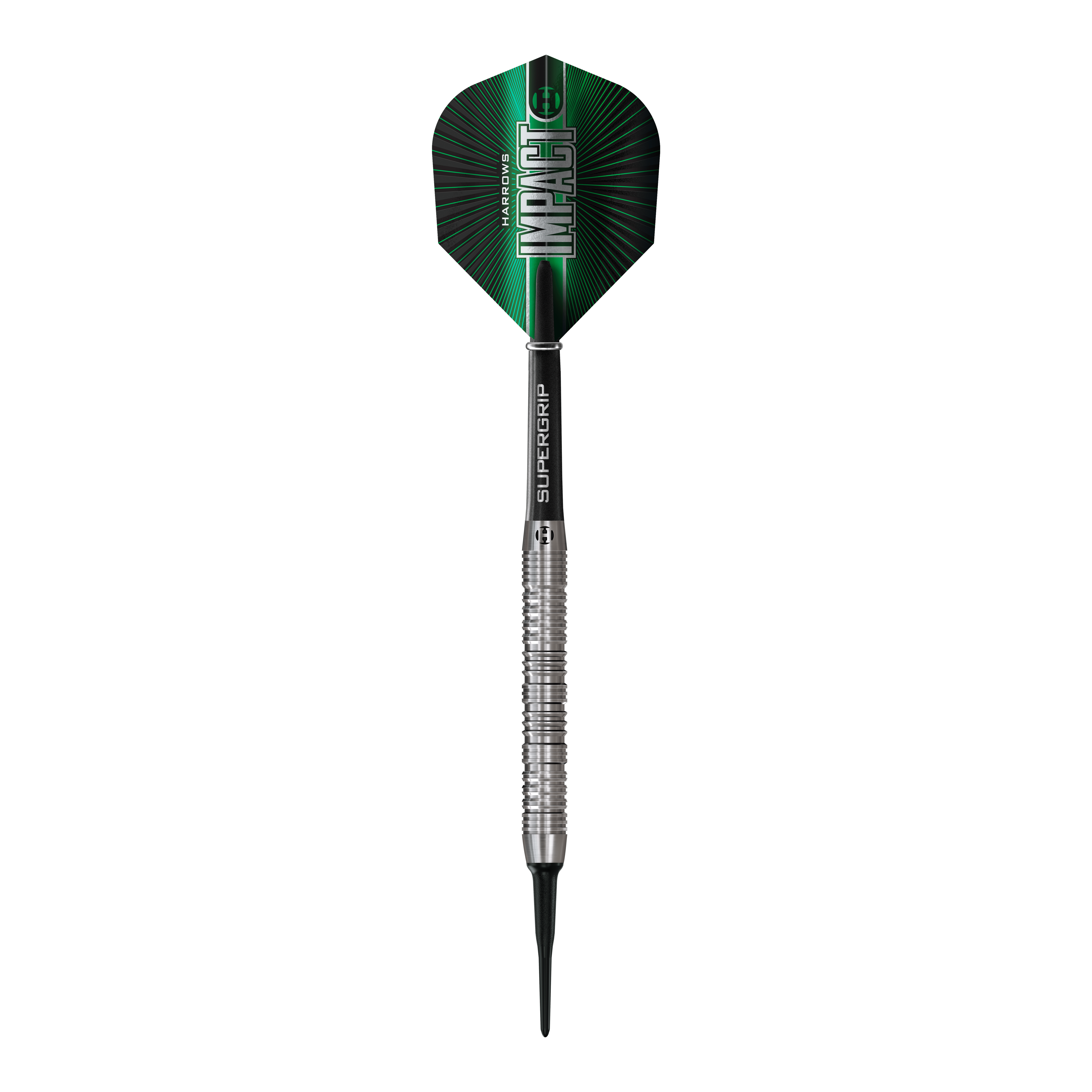 Dardos blandos de impacto Harrows Harrows Impact Softdarts sind auf diesem Bild abgebildet. Die Softdarts sind in Nahaufnahme zu sehen.