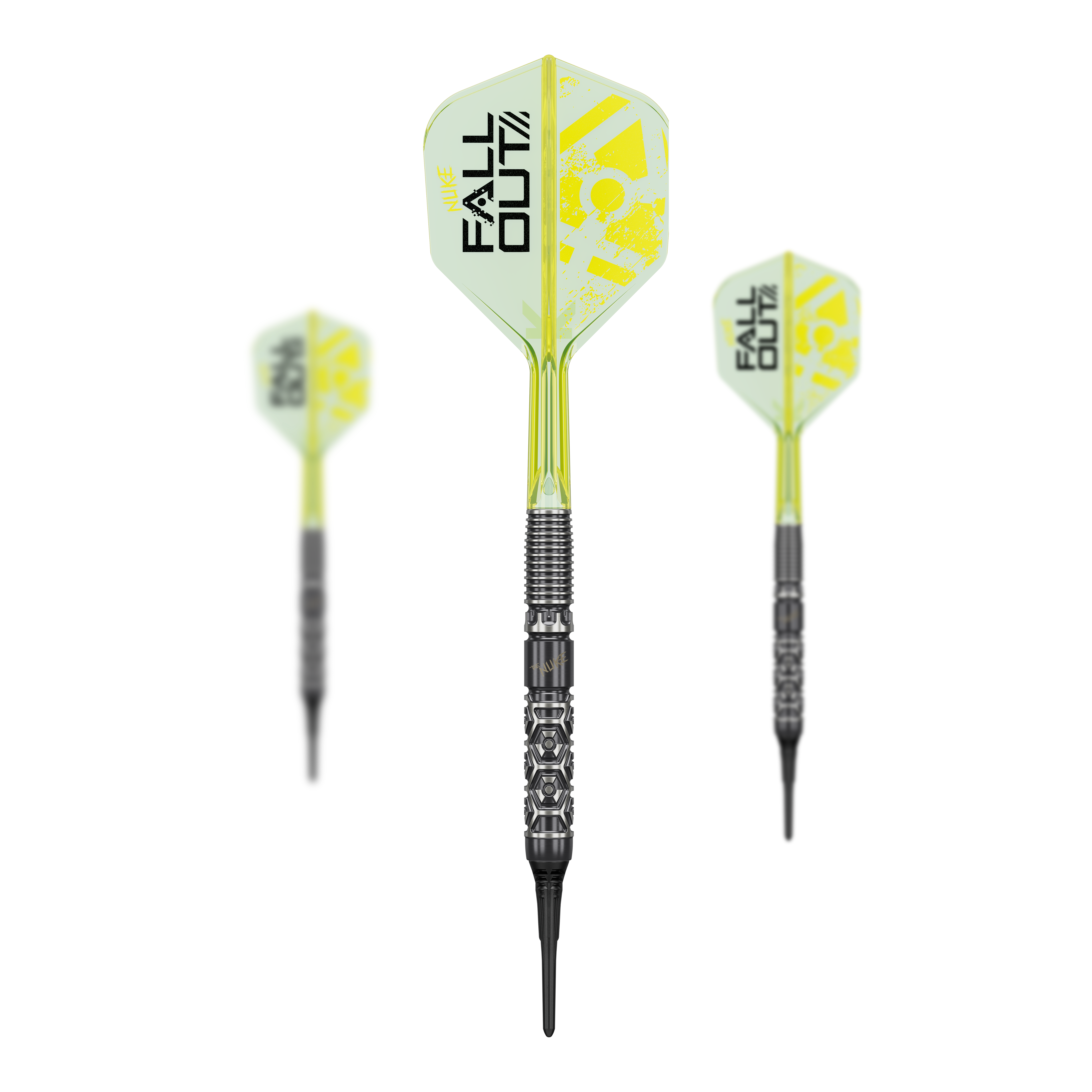 Dardos blandos Target Luke Littler Nuke Fallout - 19 g Abgebildet ist ein Set der Target Luke Littler Nuke Fallout Softdarts - 19g. Diese Softdarts sind speziell für den modernen Dartsport entwickelt.