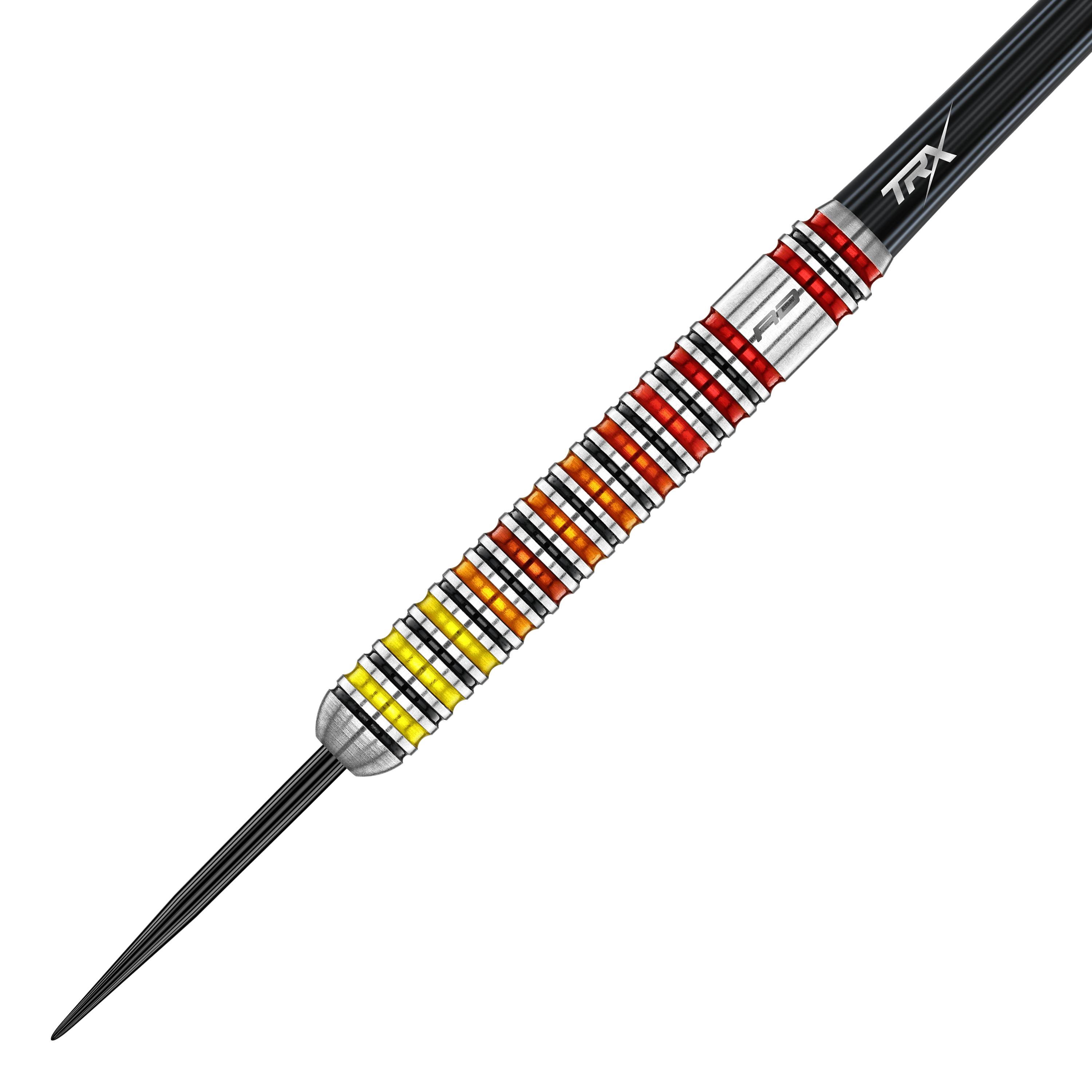 Die Red Dragon Furnace Steeldarts sind auf diesem Bild zu sehen. Die Pfeile haben einen metallischen Look und auffällige Details.