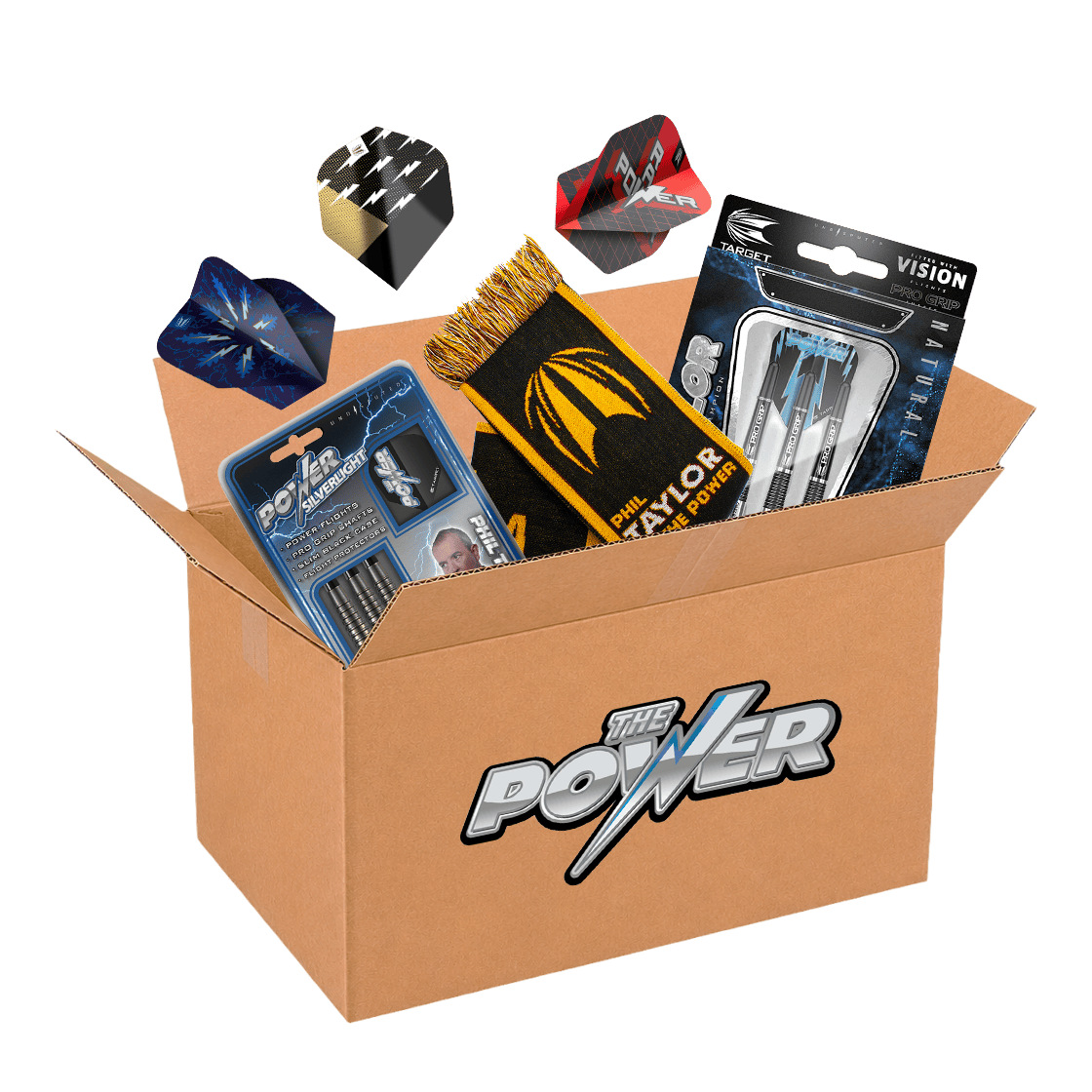 Caja Misteriosa de McDart - Dardos blandos de Phil Taylor Zu sehen ist die McDart Mystery Box - Phil Taylor Softdart. Das Produkt richtet sich an Fans von Phil Taylor Softdarts.