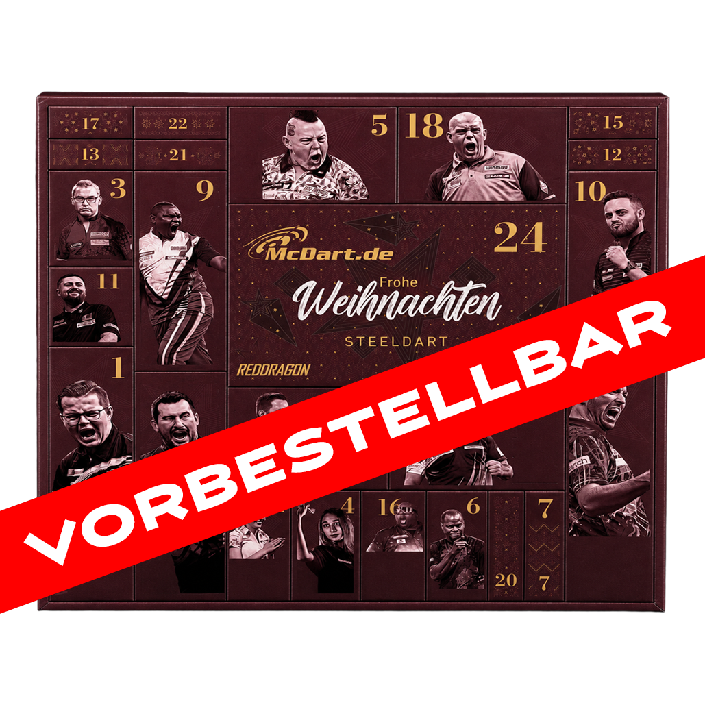 Calendario de Adviento Premium McDart 2026 para jugadores de dardos de acero Calendario de Adviento Premium McDart 2026 para jugadores de dardos de acero