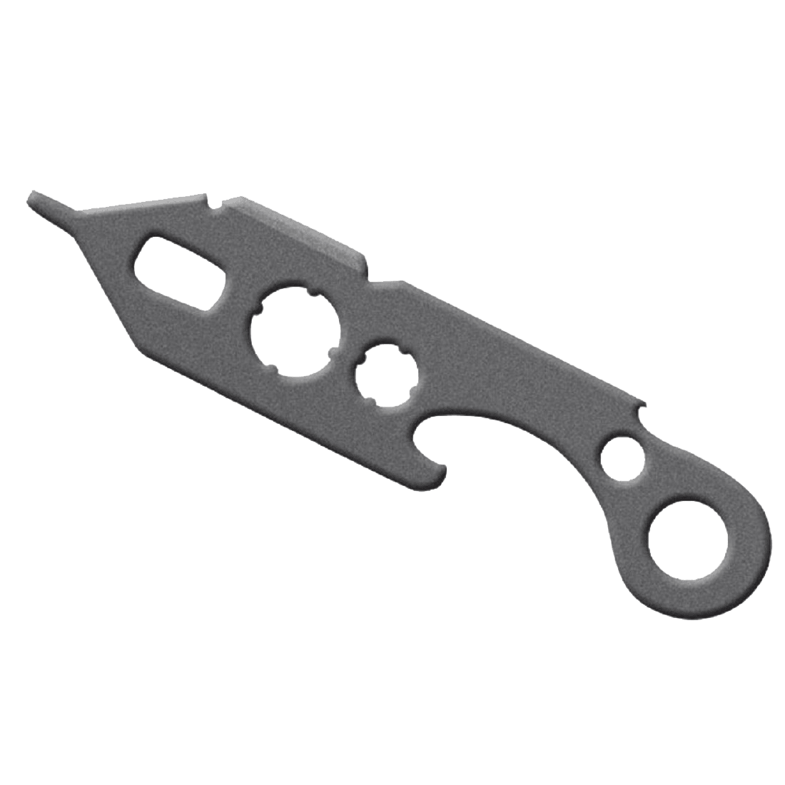 Das Bild zeigt das Produkt "Dart Multitool". Es ist ein kompaktes, multifunktionales Werkzeug aus Metall.