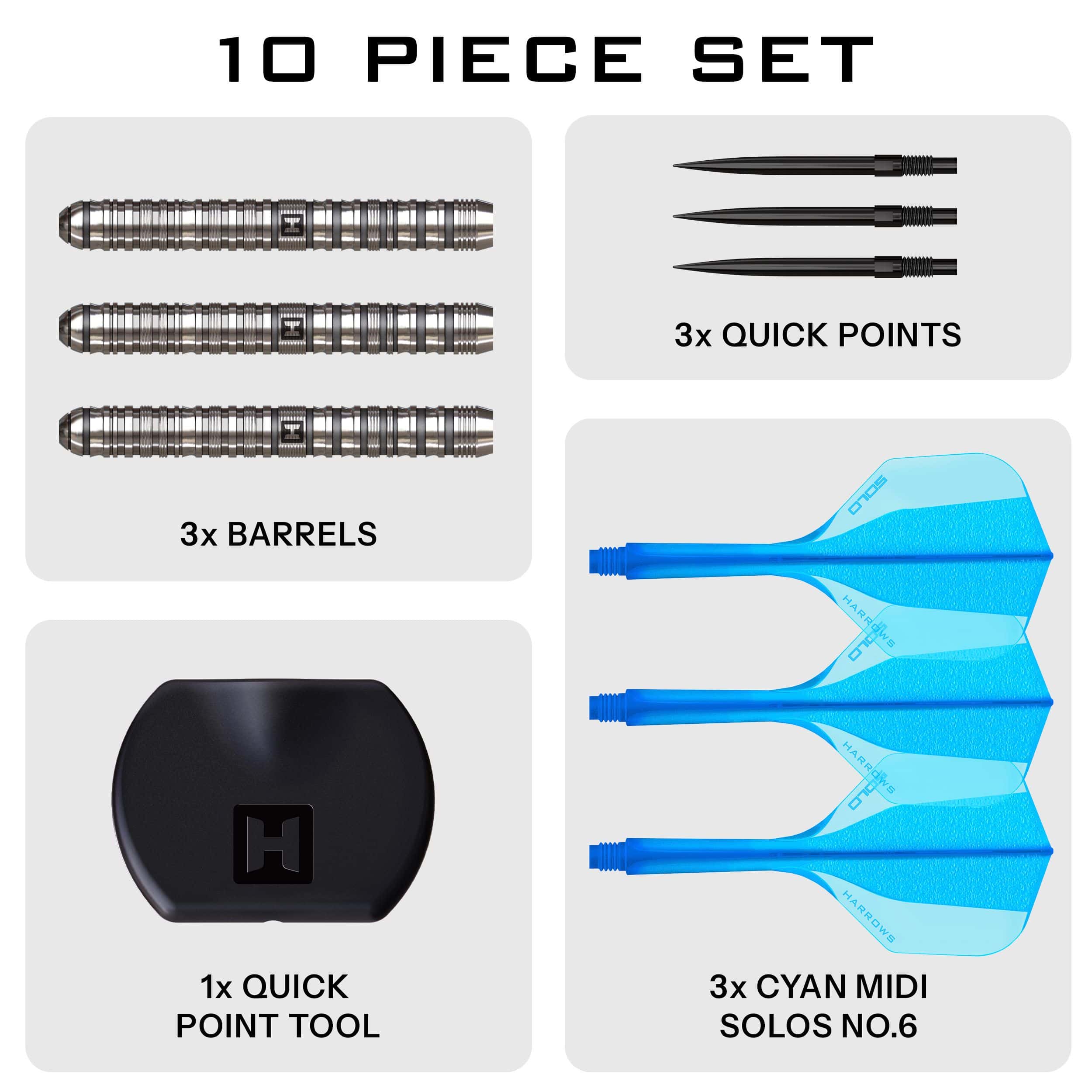 Harrows Flux Quick Point Steeldarts Harrows Flux Quick Point Steeldarts werden präsentiert. Die Darts sind silberfarben und haben ein modernes Aussehen.