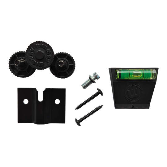 Kit de fijación para montaje en pared Winmau Blade X Das Foto zeigt das Winmau Blade X Fixing Set Wandbefestigung. Es handelt sich um eine Wandhalterung für Dartboards.