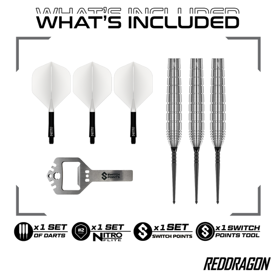 Dardos de acero Red Dragon Luke Humphries TX1 Pioneer Switch Point Zu sehen sind die Red Dragon Luke Humphries TX1 Pioneer Switch Point Steeldarts. Das Produkt eignet sich für professionelle Dartspieler.