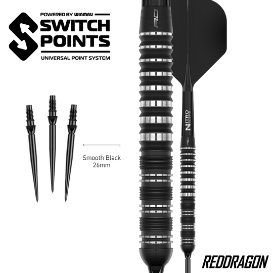 Dardos de acero Red Dragon Sable Parallel Switch Point Abgebildet sind die Red Dragon Sable Parallel Switch Point Steeldarts. Präzision und gutes Design zeichnen diese Darts aus.