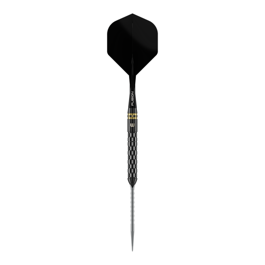 Dardos de acero Winmau Gian Van Veen TS-PRO Switch Point Auf dem Bild sind Winmau Gian Van Veen TS-PRO Switch Point Steeldarts dargestellt. Die Darts liegen nebeneinander und heben sich gut vom Hintergrund ab.