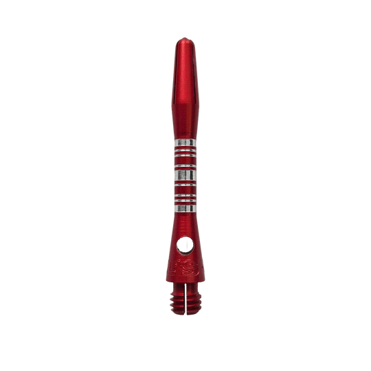Ejes de aluminio Bulls NL Supra - Rojo - 34 mm Bulls NL Supra Aluminium Shafts in Rot mit einer Länge von 34 mm. Das Produkt ist ein hochwertiger Aluminiumschaft für Dartpfeile.