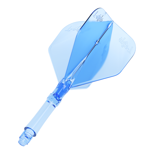 Vuelos L-Style L-System - Azul claro Abgebildet ist das Produkt L-Style L-Sytem Flights - Clear Blue. Die transparent blauen Flights werden zum Spielen von Darts verwendet.