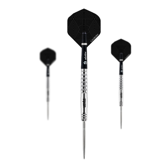 Dardos de acero Caliburn Wolfpack W6 - 22 g Abgebildet sind die Caliburn Wolfpack W6 Steeldarts mit einem Gewicht von 22g. Die Darts sind für Präzision und hohe Qualität bekannt.