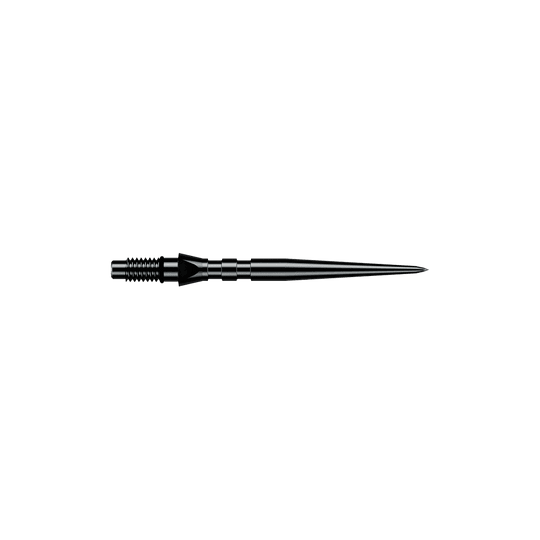 Puntas de dardos de acero Winmau Switch Point Groove - Negras Zu sehen sind schwarze Winmau Switch Point Groove Steeldartspitzen mit einer Länge von 26 mm. Sie werden häufig als Ersatzspitzen für Steeldarts genutzt.