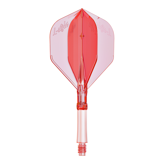 Vuelos L-Style L-System - Rojo transparente Ein Flight-Zubehör für Darts in klarer roter Farbe. Geeignet für Dartspieler zur Individualisierung ihrer Darts.