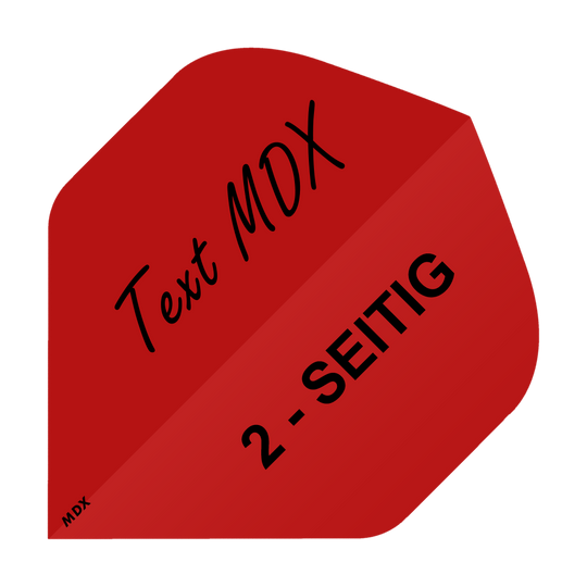 10 juegos de plumas impresas en 2 caras - texto deseado - estándar MDX