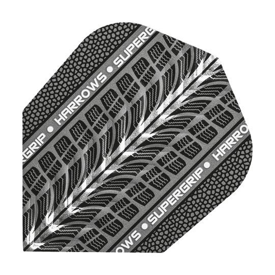 Harrows Supergrip Blanco N° 6 Das Bild zeigt die Harrows Supergrip Weiß No6 Flights. Es handelt sich um weiße Dart-Flights für präzises Spiel.