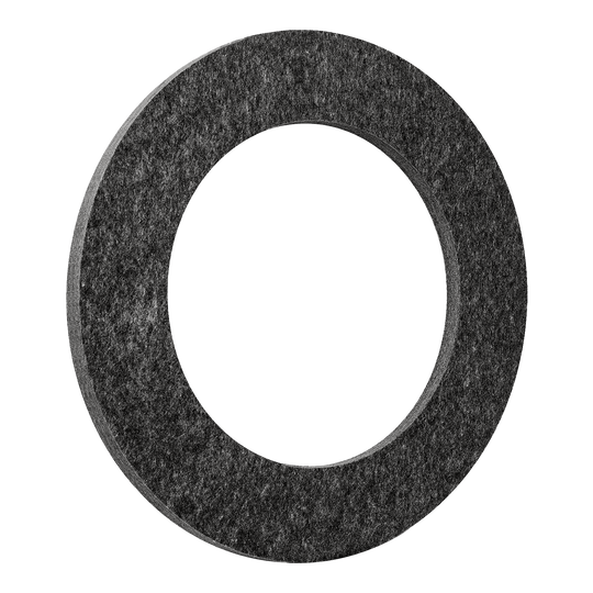 Das Bild zeigt das Produkt "Karella Ultimo Steeldartboard Surround". Es handelt sich um einen schwarzen, runden Schutzring für Dartscheiben.