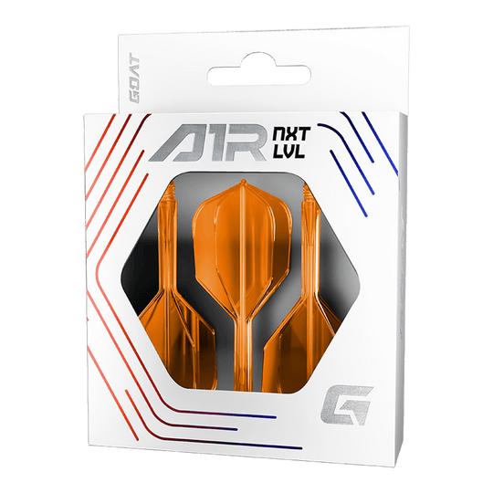 Sistema de eje de vuelo GOAT A1R No6 - Naranja neón Das Bild zeigt das GOAT A1R No6 Flight-Shaft-System in Neon Orange. Dieses Dart-Zubehör eignet sich ideal für professionelle Spieler.