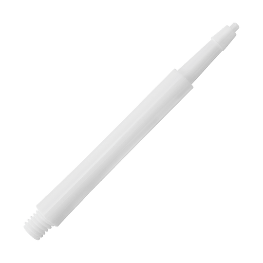 HRC12633W_Harrows_Clic_Standard_Shafts_Weiss_23mm_2 Das Bild zeigt einen weißen Harrows Clic Standard Shaft für Darts. Der Schaft ist aus Kunststoff und hat ein einfaches, geradliniges Design.