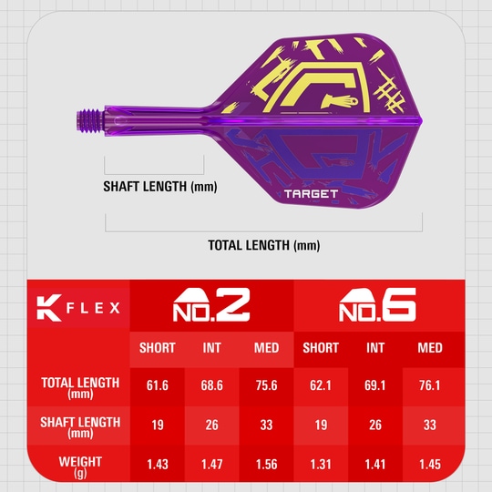 Plumas estándar Target K-Flex Luke Littler, campeón mundial 2025, número 2