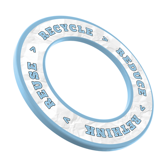 McDart Reciclar Reducir Repensar Reutilizar Marco de dardos Dieses Bild zeigt das Produkt ‚MSF-C9 McDart Recycle Reuse Reduce Rethink Surround Himmelblau‘. Es ist eine umweltfreundliche Dart-Surround in hellblauer Farbe.