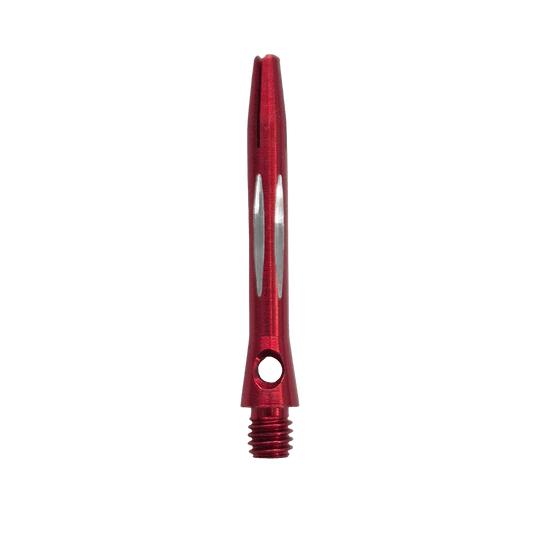 Ejes de aluminio con corte de diamante - Rojo - 35 mm Dieses Bild zeigt den Diamond Cut Aluminium Shafts - Rot - 35mm. Es ist ein Dart-Schaft aus rotem Aluminium mit Diamantschliff und 35mm Länge.