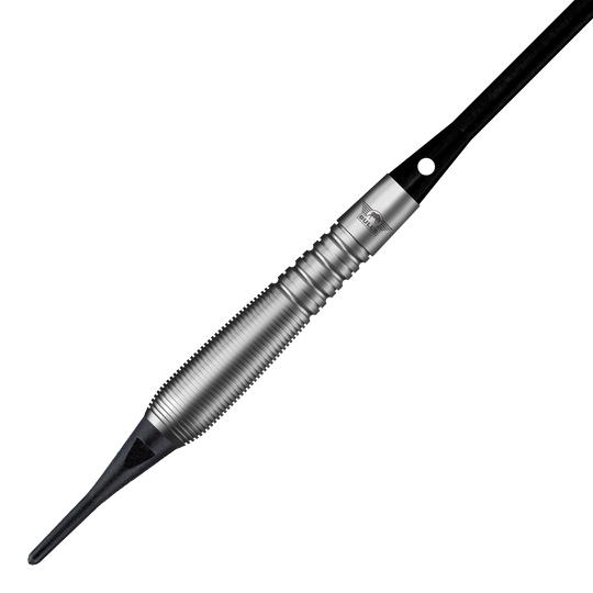 Gezeigt werden die Bulls NL Chaos Blue Softdarts - 19g. Die Darts haben ein blaues Design und sind für elektronische Dartboards bestimmt.
