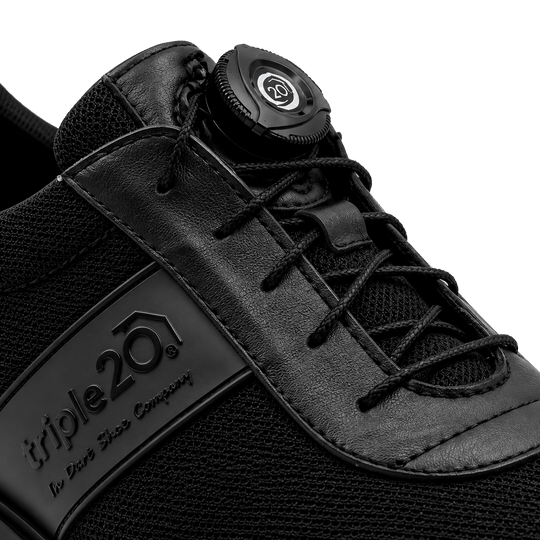 Zapatillas Triple20 Dart de tela con cierre giratorio - Negras
