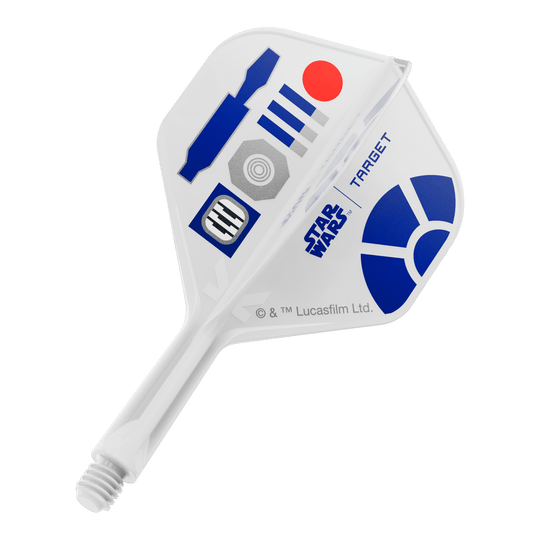 Target Star Wars K-Flex R2D2 No2 Vuelos Estándar Dieses Bild ist einem Produkt mit dem Dateinamen 410513_Target_StarWars_KFlex_R2D2_No2_Standard_Flights_Short_19mm_1 zugeordnet. Es handelt sich wahrscheinlich um einen kurzen Dart-Flight im Star Wars R2D2 Look.