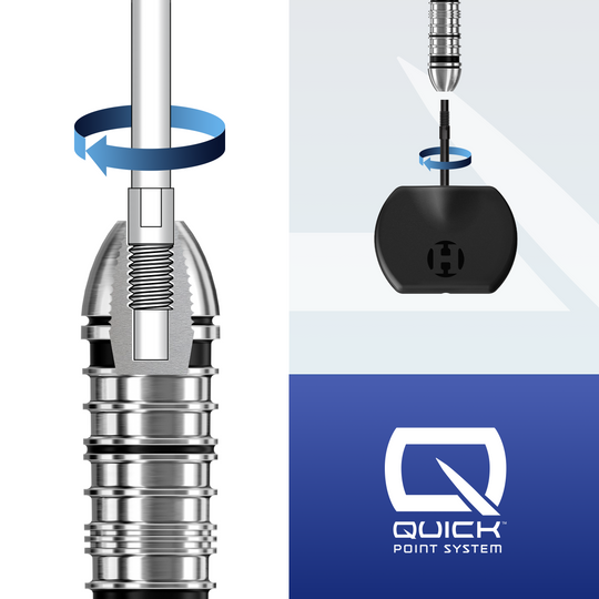 Puntas de dardos Harrows Quick Point - Plateadas Abgebildet sind die Harrows Quick Point Dartspitzen in Silber. Sie eignen sich für den schnellen Austausch an Darts.