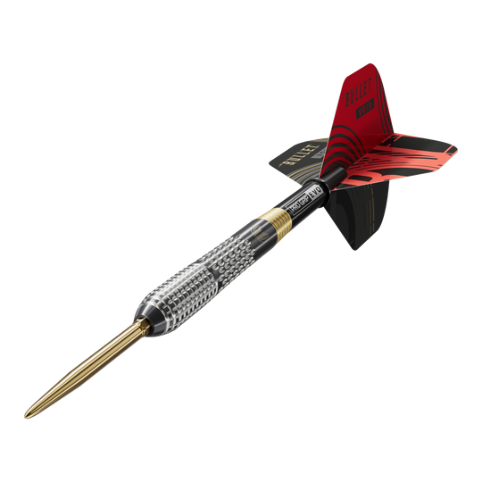 Dardos de acero Target Stephen Bunting GEN5 Void Swiss Point Dieses Bild zeigt die Target Stephen Bunting GEN5 Void Swiss Point Steeldarts. Das Set ist ideal für begeisterte Dartspieler und Fans von Stephen Bunting.