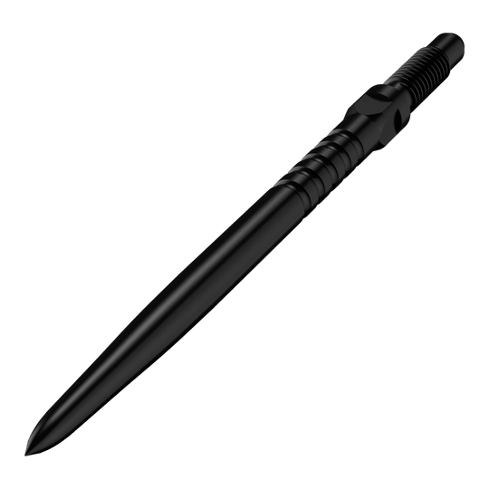 Puntas de dardo convertibles Bulls NL - Agarre anillado - Negro Hier sieht man einen Satz von schwarzen Dartspitzen mit Rillen. Es handelt sich um BullsNL Convertible Points mit Ringed Grip, 32mm.